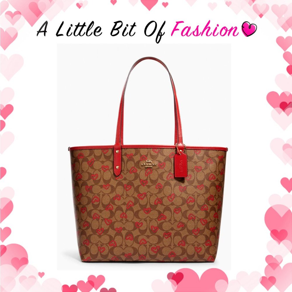 COACH 91014 Reversible City Tote Crayon Hearts